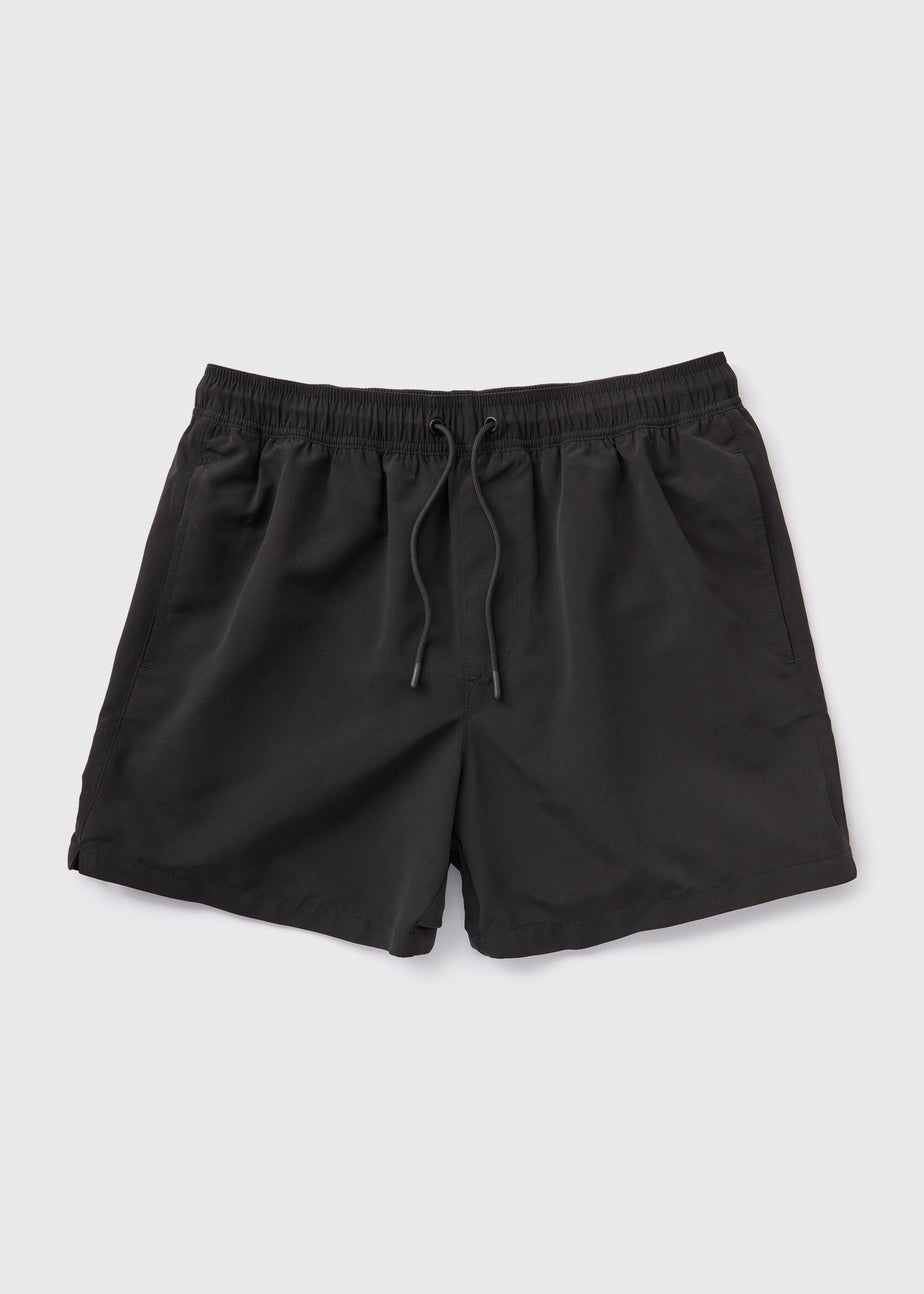 Black Regular Swim Shorts