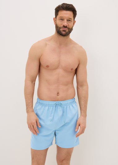Light Blue Regular Swim Shorts