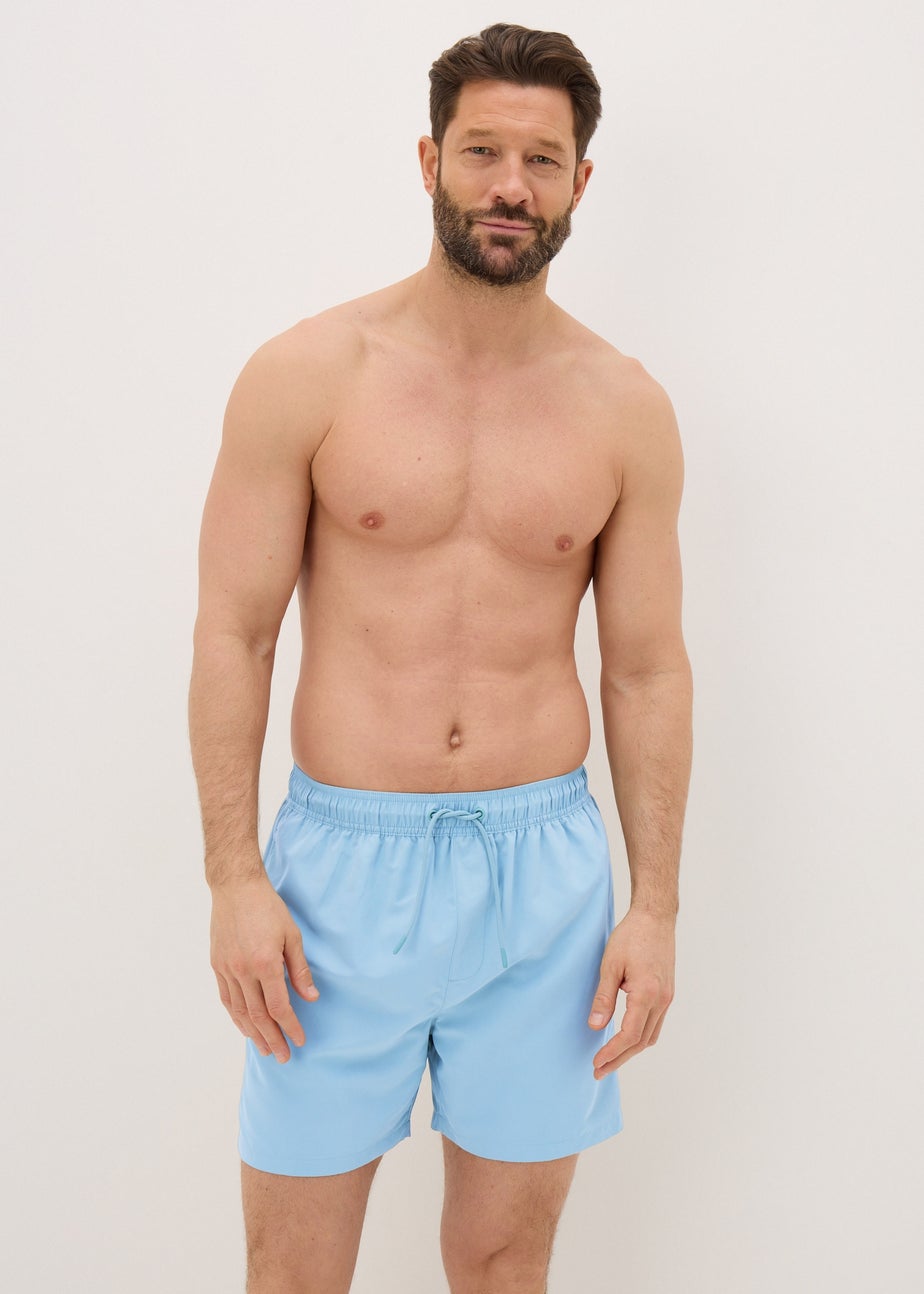 Light Blue Regular Swim Shorts