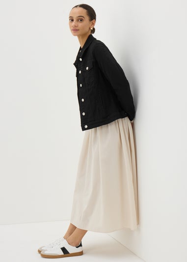 Black Stretch Denim Jacket