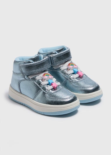 Girls Blue High Top Trainers (Younger 4-12)
