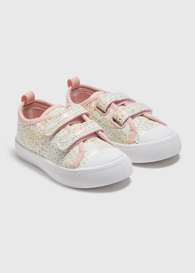 Girls Multicolour Floral Double Strap Trainers (Younger 4-12)