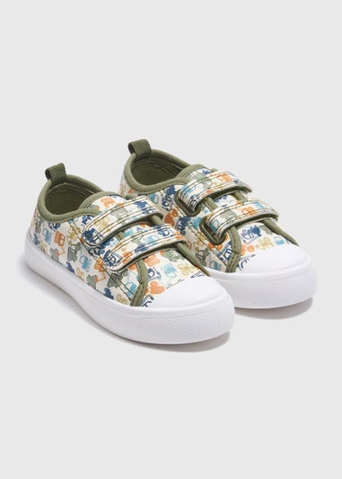 Kids Cream Digger Double Strap Trainers (Younger 4-12)