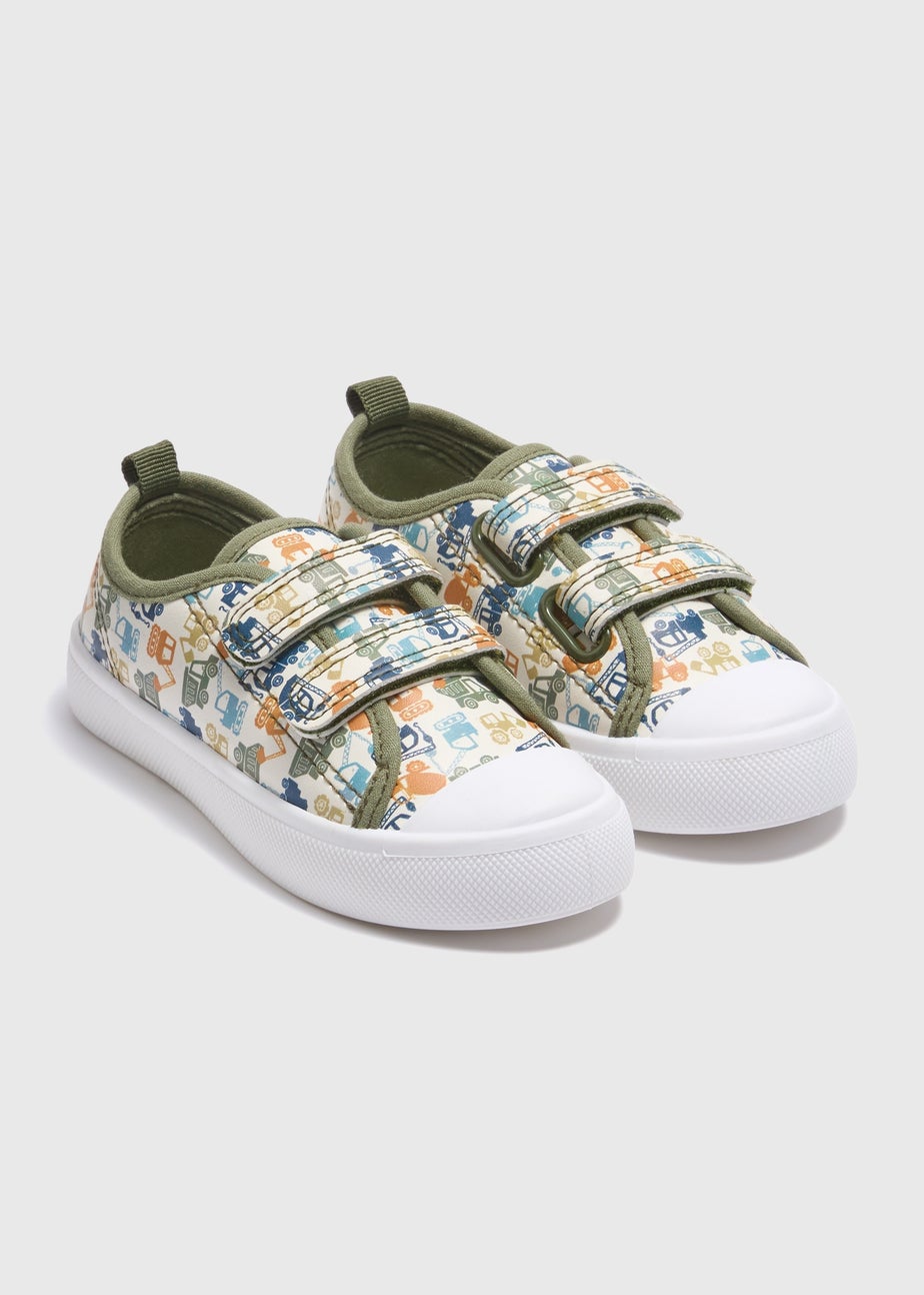 Kids Cream Digger Double Strap Trainers (Younger 4-12)