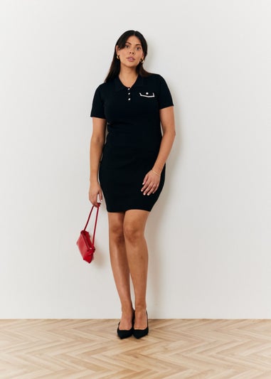 In The Style Black Knitted Dress