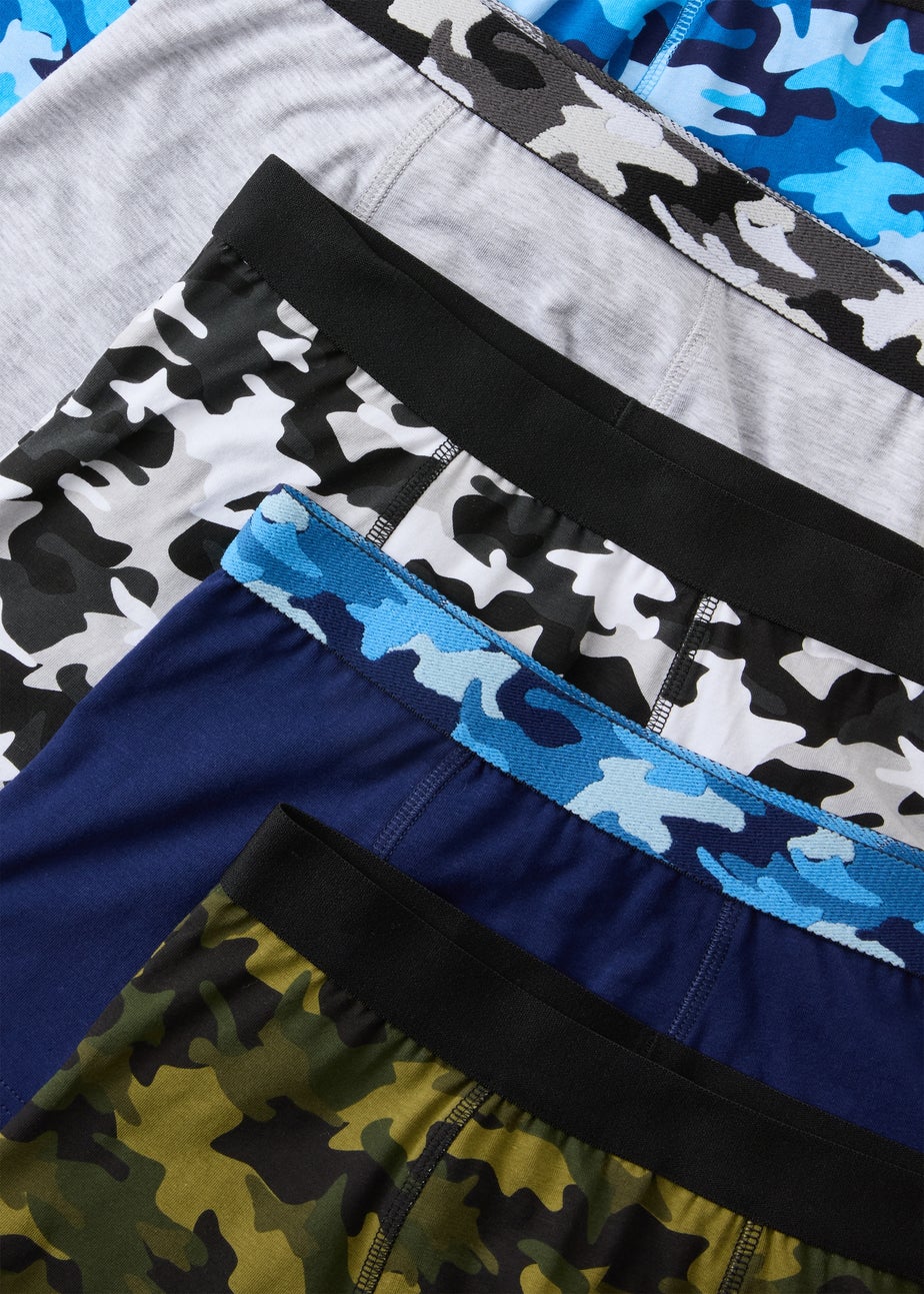 5 Pack Multicolour Camo Trunks (1-13yrs)