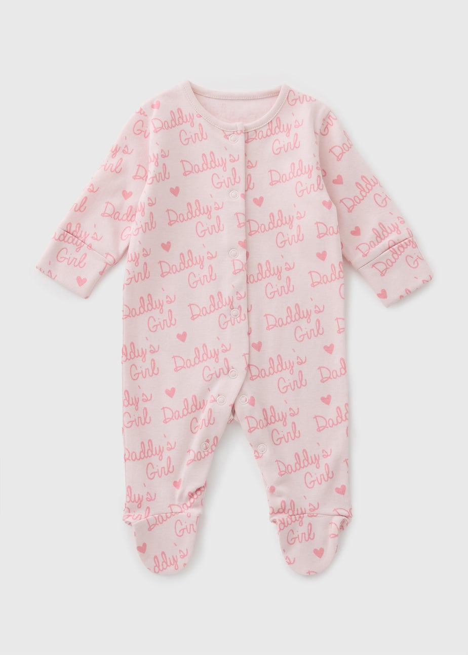 Baby Cream Daddy's Girls Sleepsuit (0-23mths)