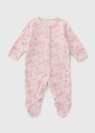 Baby Cream Daddy's Girls Sleepsuit (0-23mths)