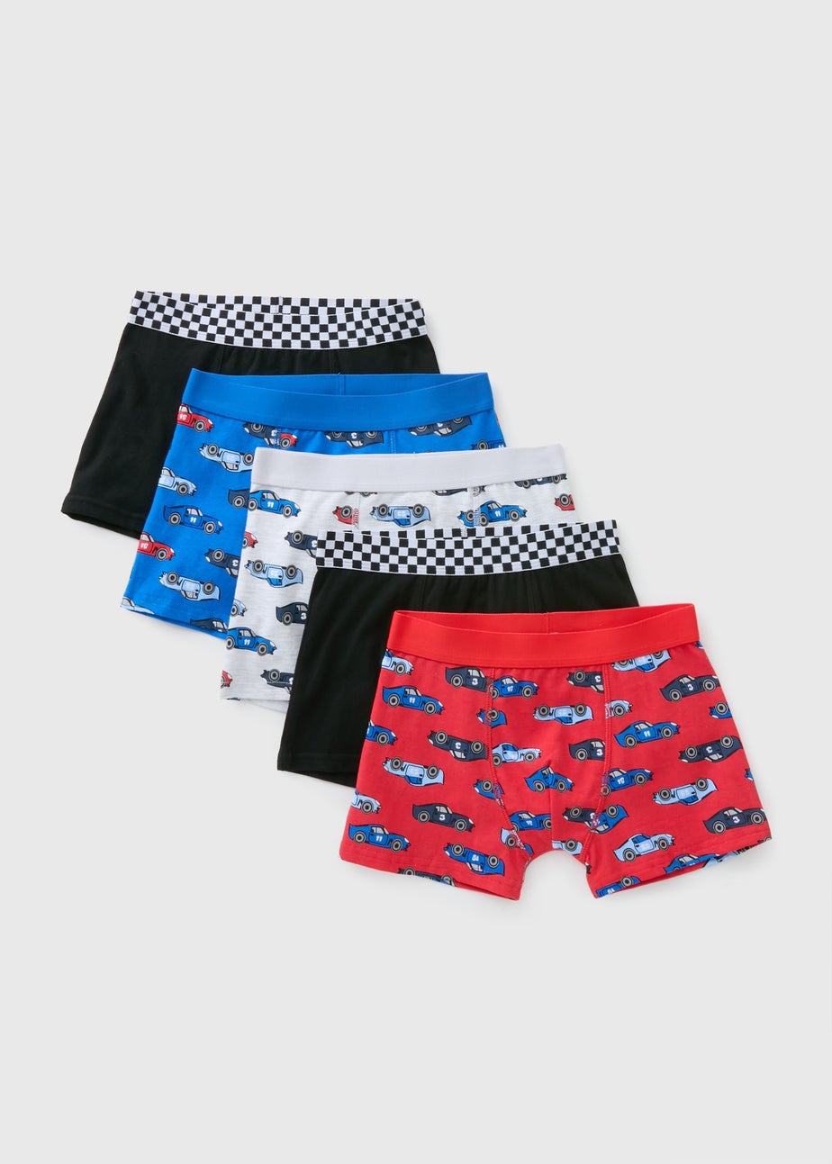 5 Pack Multicolour Cars Trunks (1-13yrs)