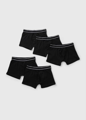 Boys 5 Pack Black Trunks (2-16yrs)