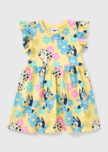 Bluey Kids Yellow Floral Dress (1-7yrs)