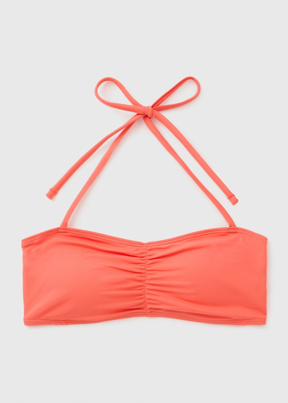 Coral Bandeau Bikini Top