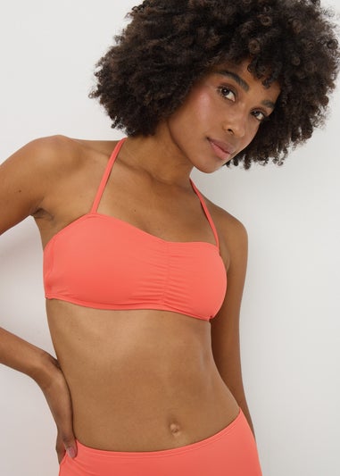 Coral Bandeau Bikini Top