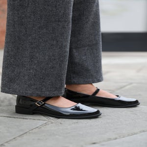 Where's That From Black Kingston Wide Fit Low Heel Loafers