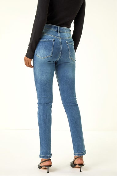 Roman Indigo Slim Leg Stretch Mom Jeans