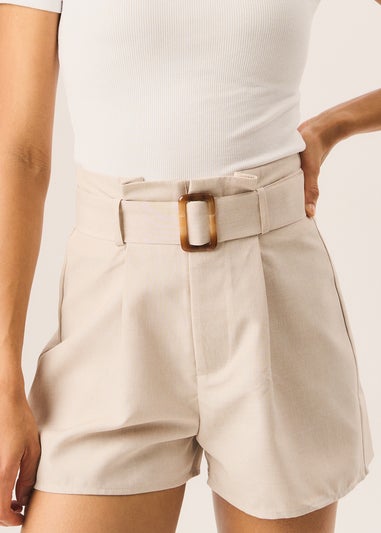 Gini London Stone Belt Detail Shorts