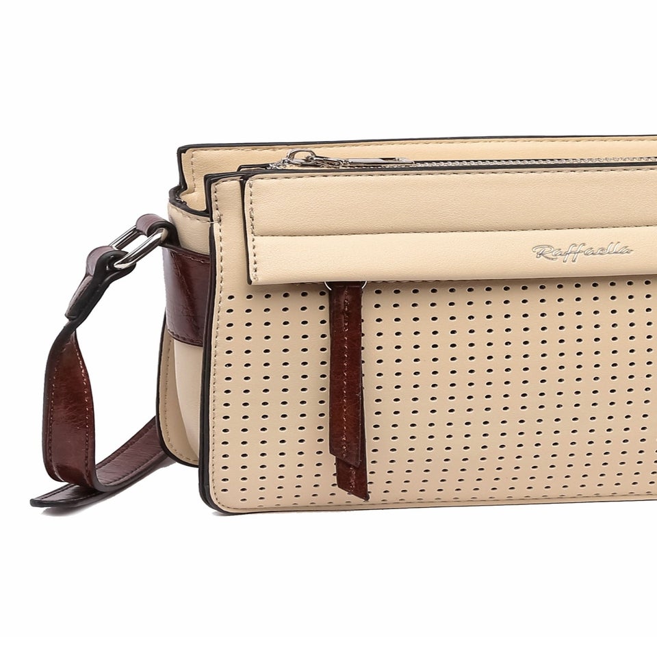 Raffaella Cream Thin Cross Body Bag