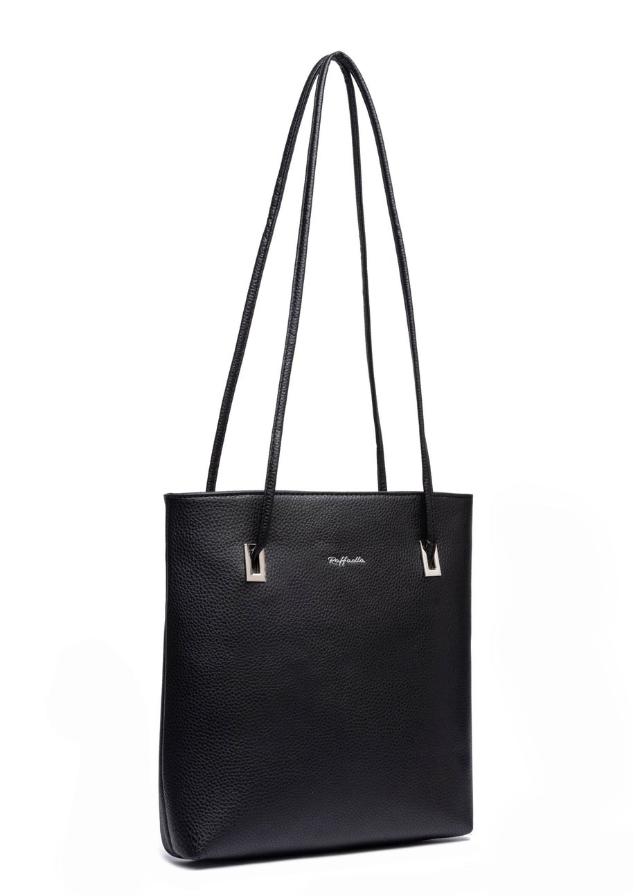 Raffaella Black Slim Tote Shoulder Bag