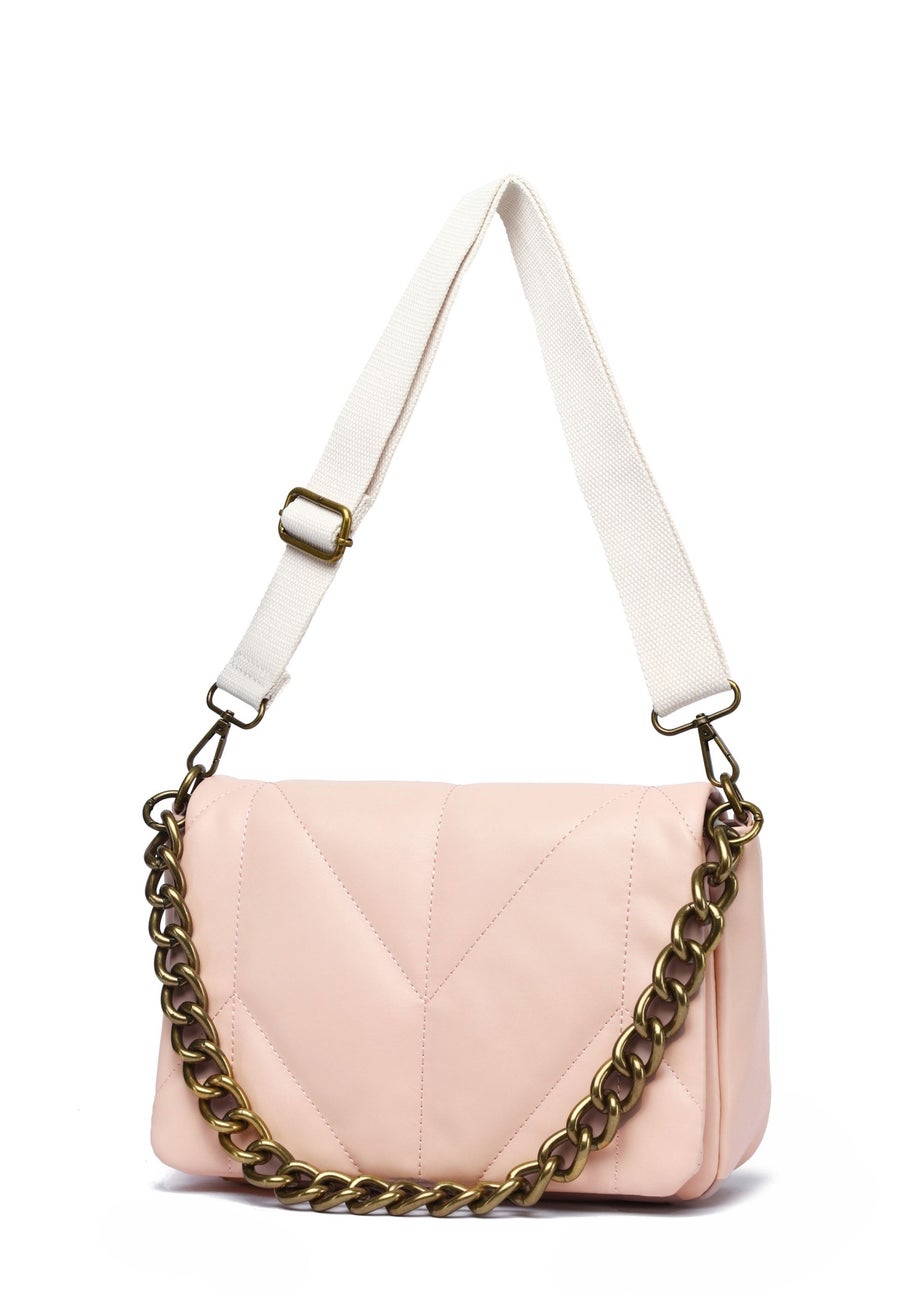Raffaella Pink Chain Front Cross Body Bag