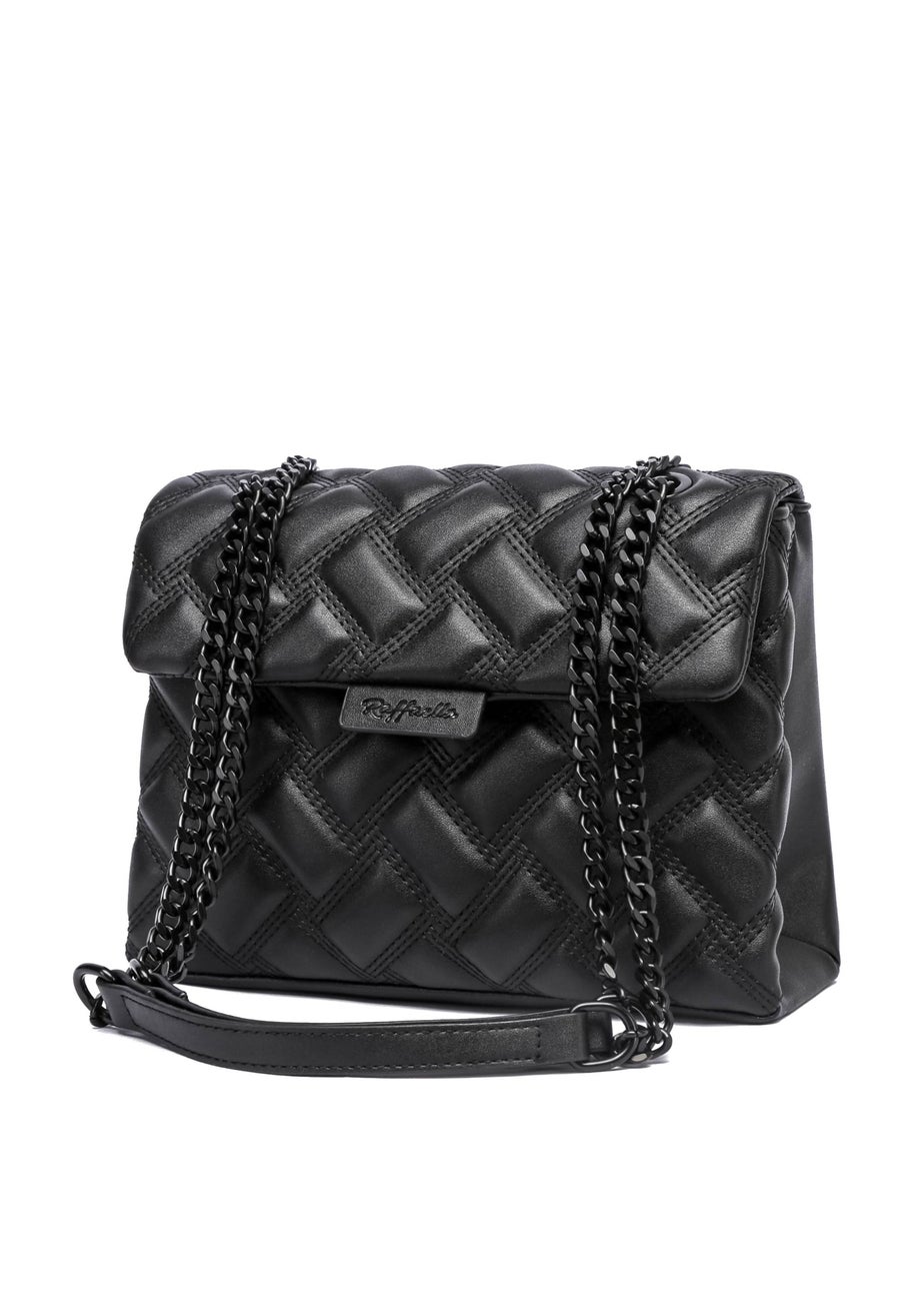 Raffaella Black Quilted Chain Shoulder Bag