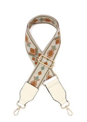 Raffaella Beige and Brown Changeable Handbag Strap