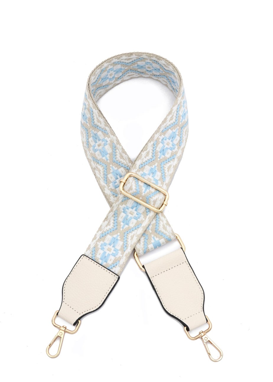 Raffaella Blue and Grey Changeable Handbag Strap