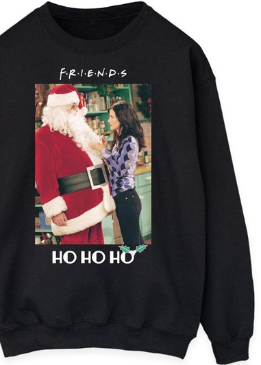 Friends Ho Ho Ho Women Black Graphic Sweatshirt