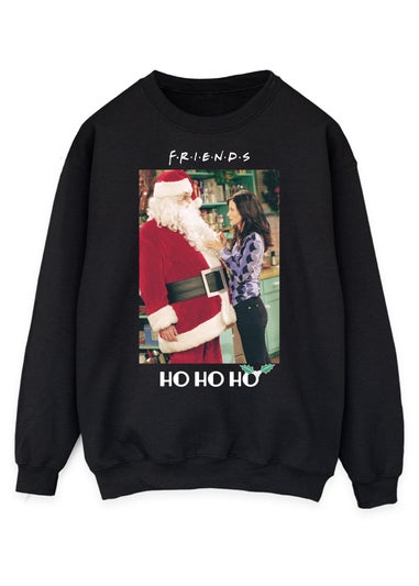 Friends Ho Ho Ho Women Black Graphic Sweatshirt