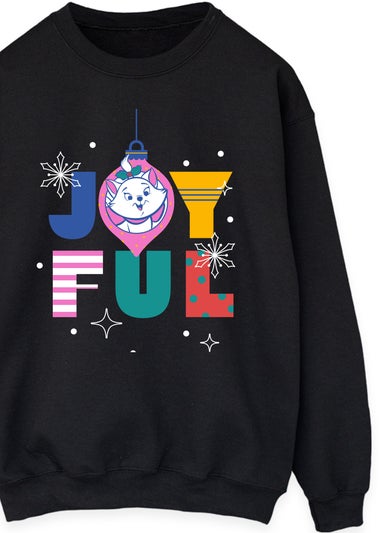 Disney The Aristocats Marie Christmas Joyful Women Black Graphic Sweatshirt