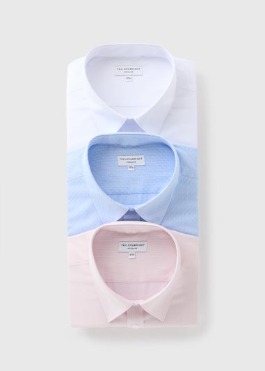3 Pack Taylor & Wright Multicolour Regular Fit Shirts