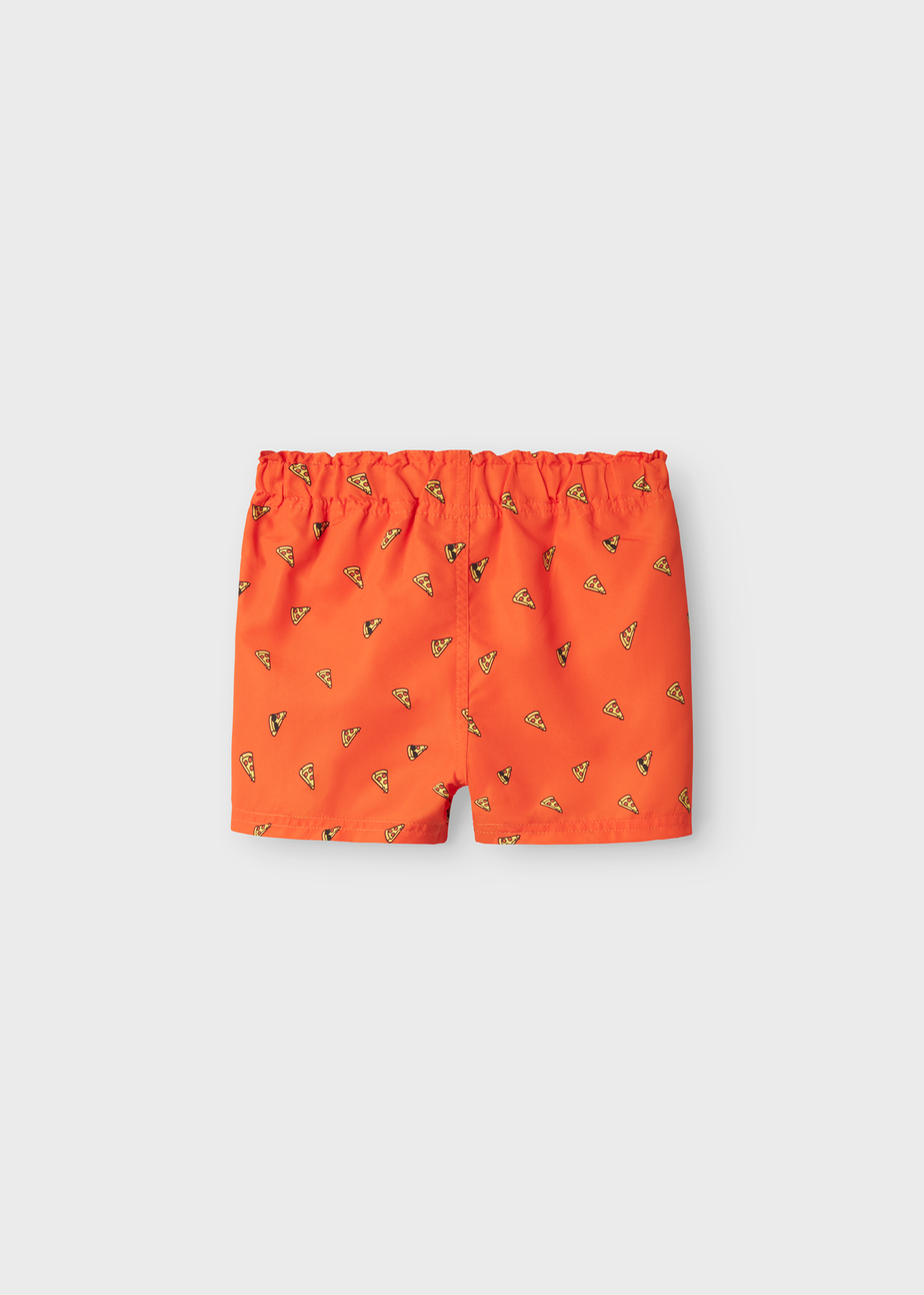 Name It Orange Pizza Swim Shorts (9mths-5yrs)