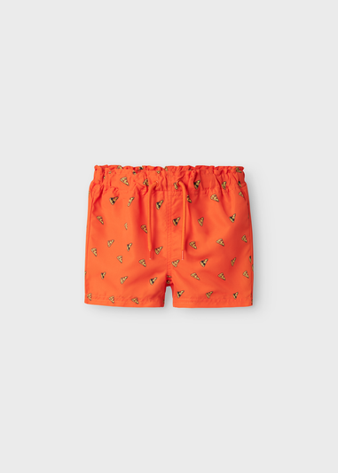 Name It Orange Pizza Swim Shorts (9mths-5yrs)