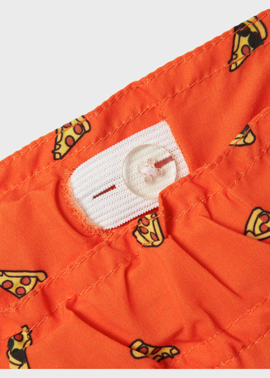 Name It Orange Pizza Swim Shorts (5-12yrs)