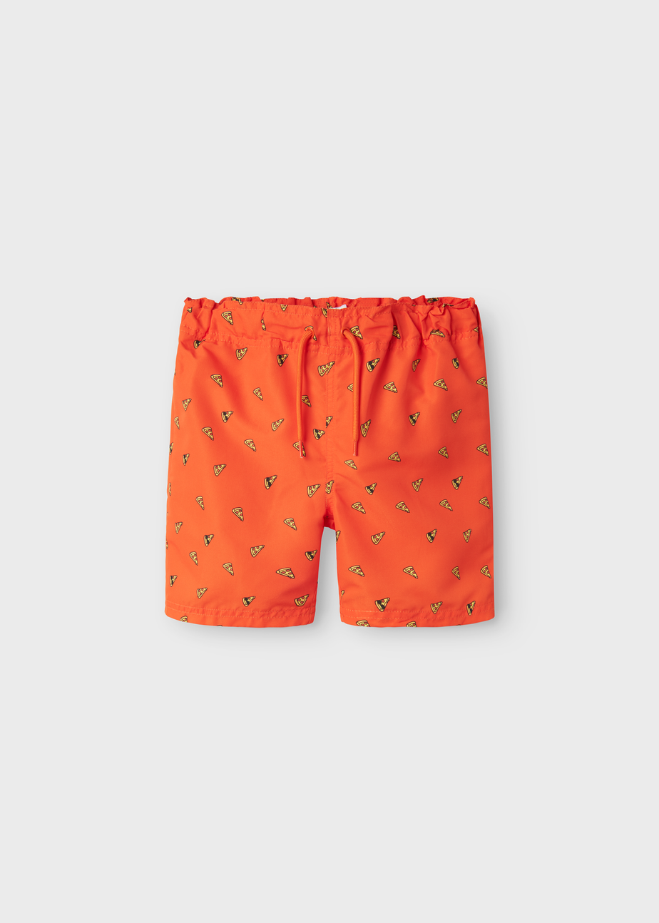 Name It Orange Pizza Swim Shorts (5-12yrs)