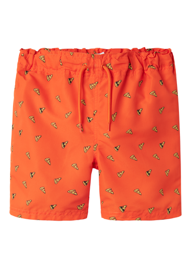 Name It Orange Pizza Swim Shorts (5-12yrs)