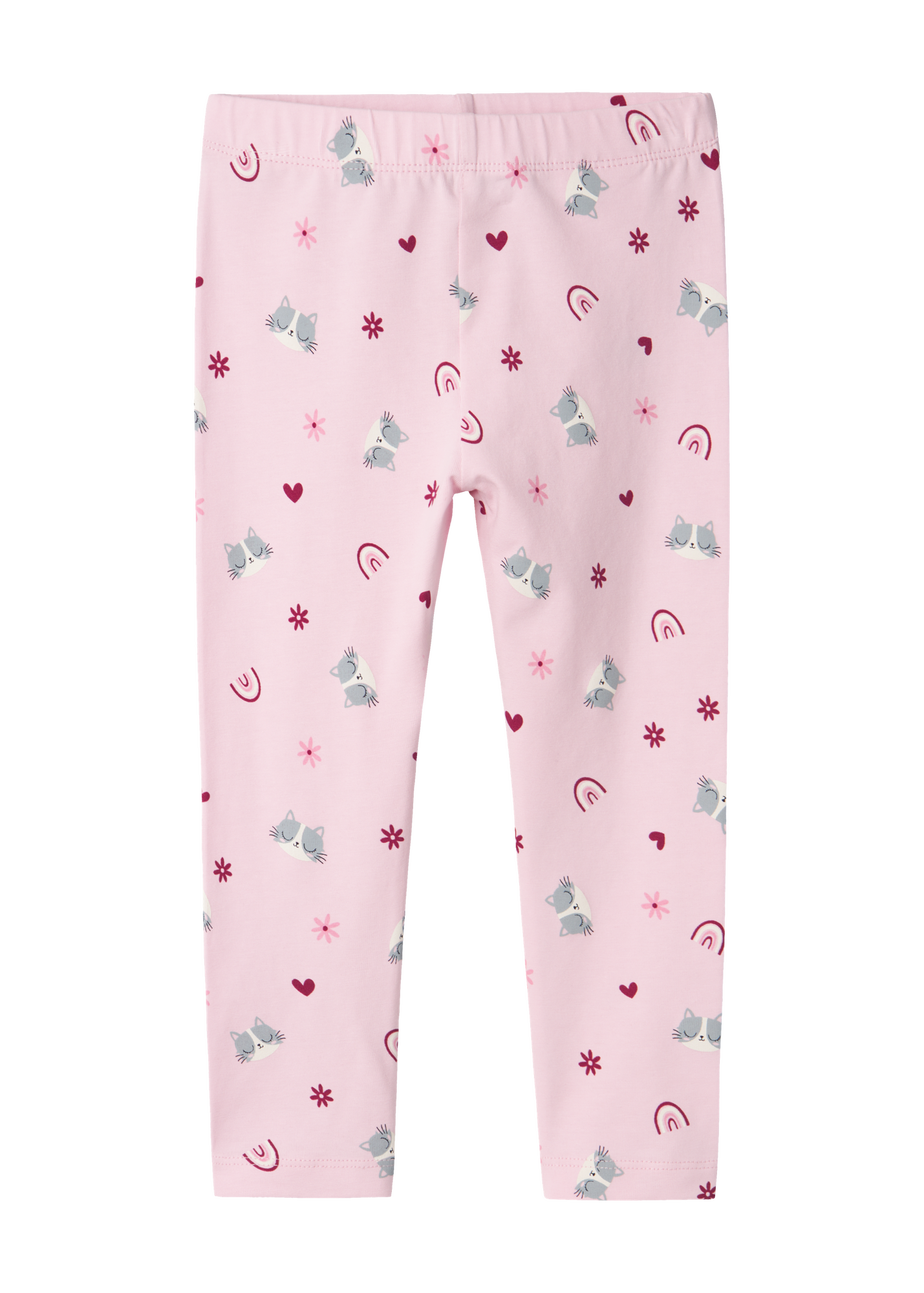 Name It Girls Pink Cat Leggings (9mths-5yrs)