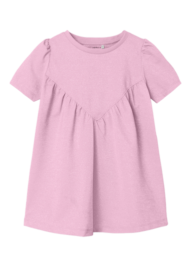 Name It Girls Pink Sparkle Smock Dress (9mths-5yrs)