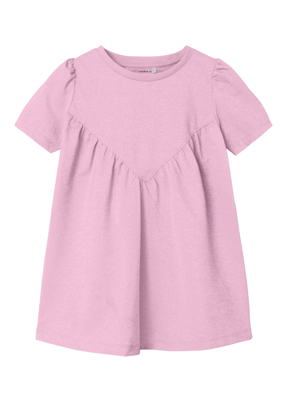 Name It Girls Pink Sparkle Smock Dress (9mths-5yrs)