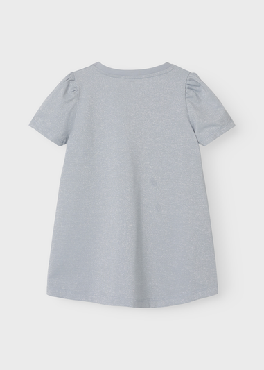 Name It Girls Blue Sparkle Smock Dress (9mths-5yrs)