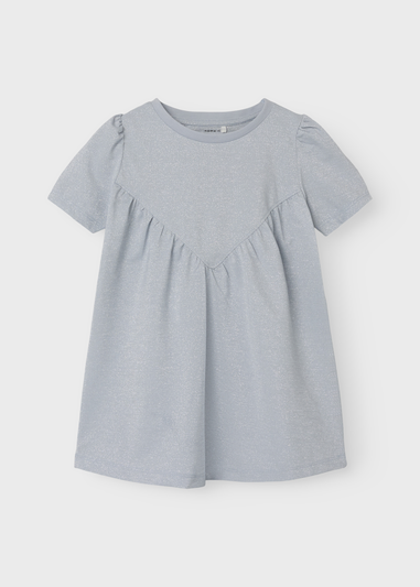 Name It Girls Blue Sparkle Smock Dress (9mths-5yrs)