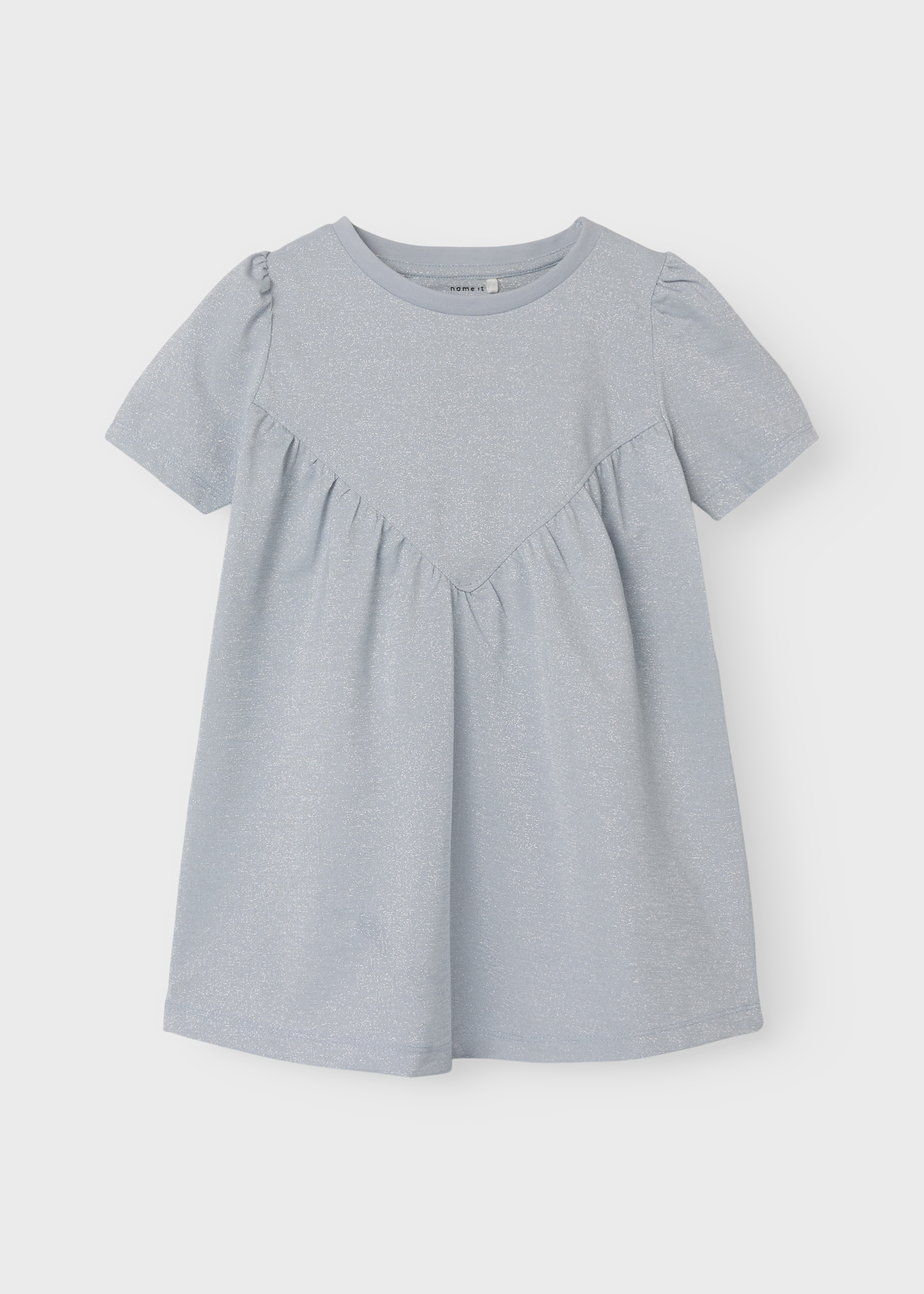 Name It Girls Blue Sparkle Smock Dress (9mths-5yrs)