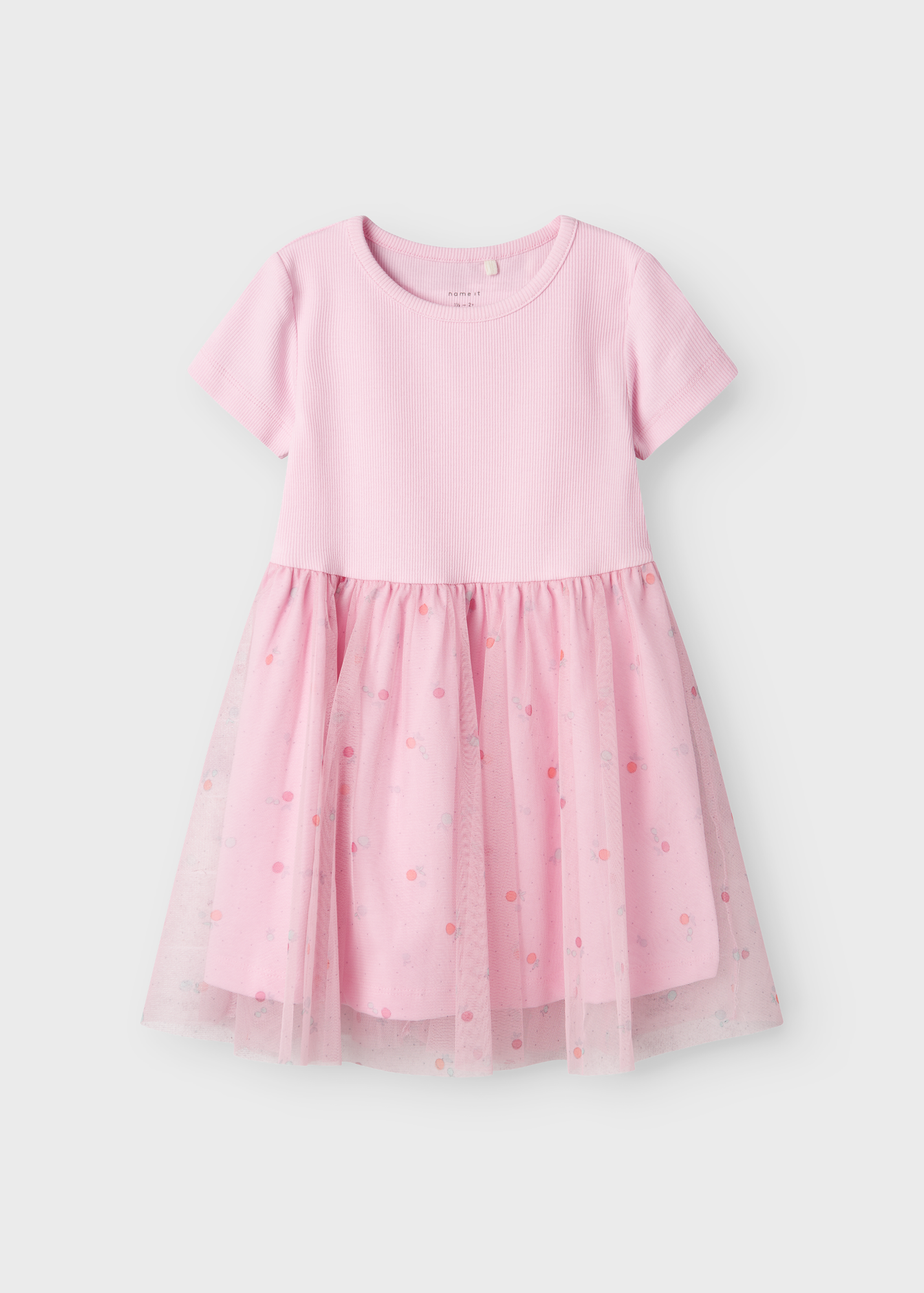 Name It Girls Pink Spot Mesh Tutu Dress (9mths-5yrs)