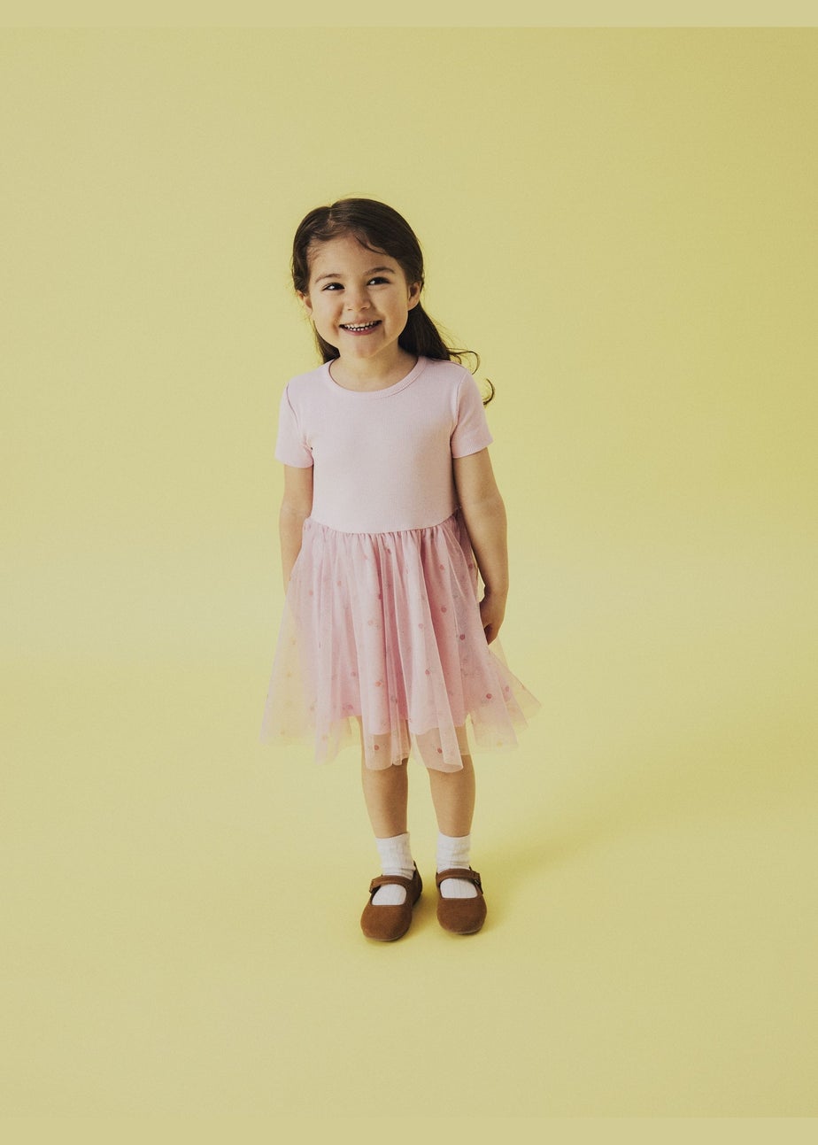 Name It Girls Pink Spot Mesh Tutu Dress (9mths-5yrs)