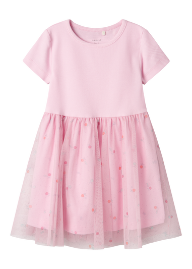 Name It Girls Pink Spot Mesh Tutu Dress (9mths-5yrs)