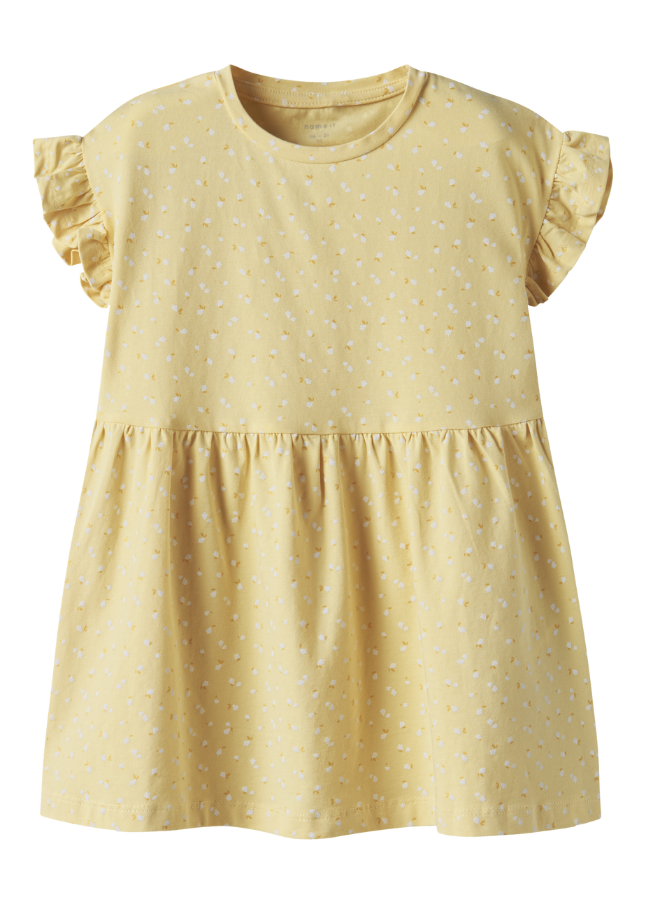 Name It Girls Yellow Printed Dress (9mths-5yrs)