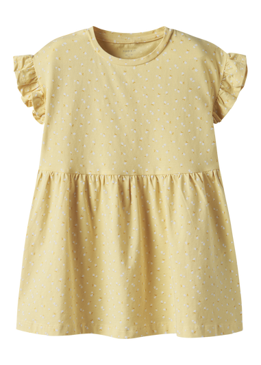 Name It Girls Yellow Printed Dress (9mths-5yrs)