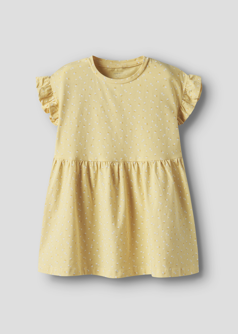 Name It Girls Yellow Printed Dress (9mths-5yrs)
