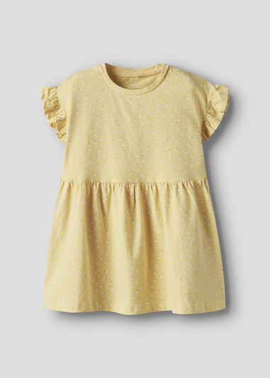Name It Girls Yellow Printed Dress (9mths-5yrs)