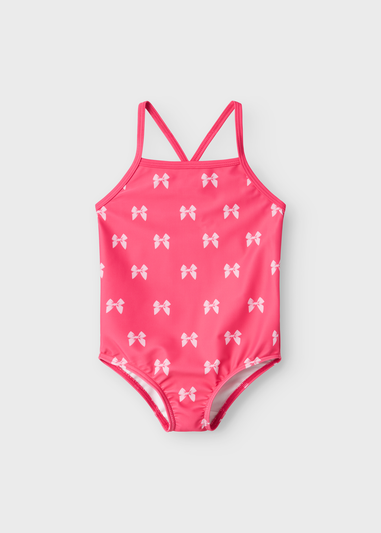 Name It Girls Pink Bow Swimsuit (9mths-6yrs)