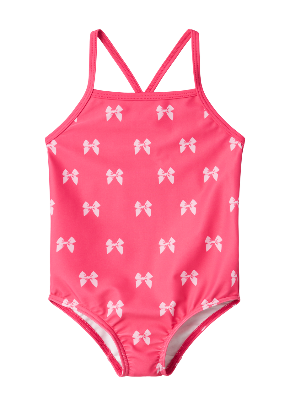 Name It Girls Pink Bow Swimsuit (9mths-6yrs)